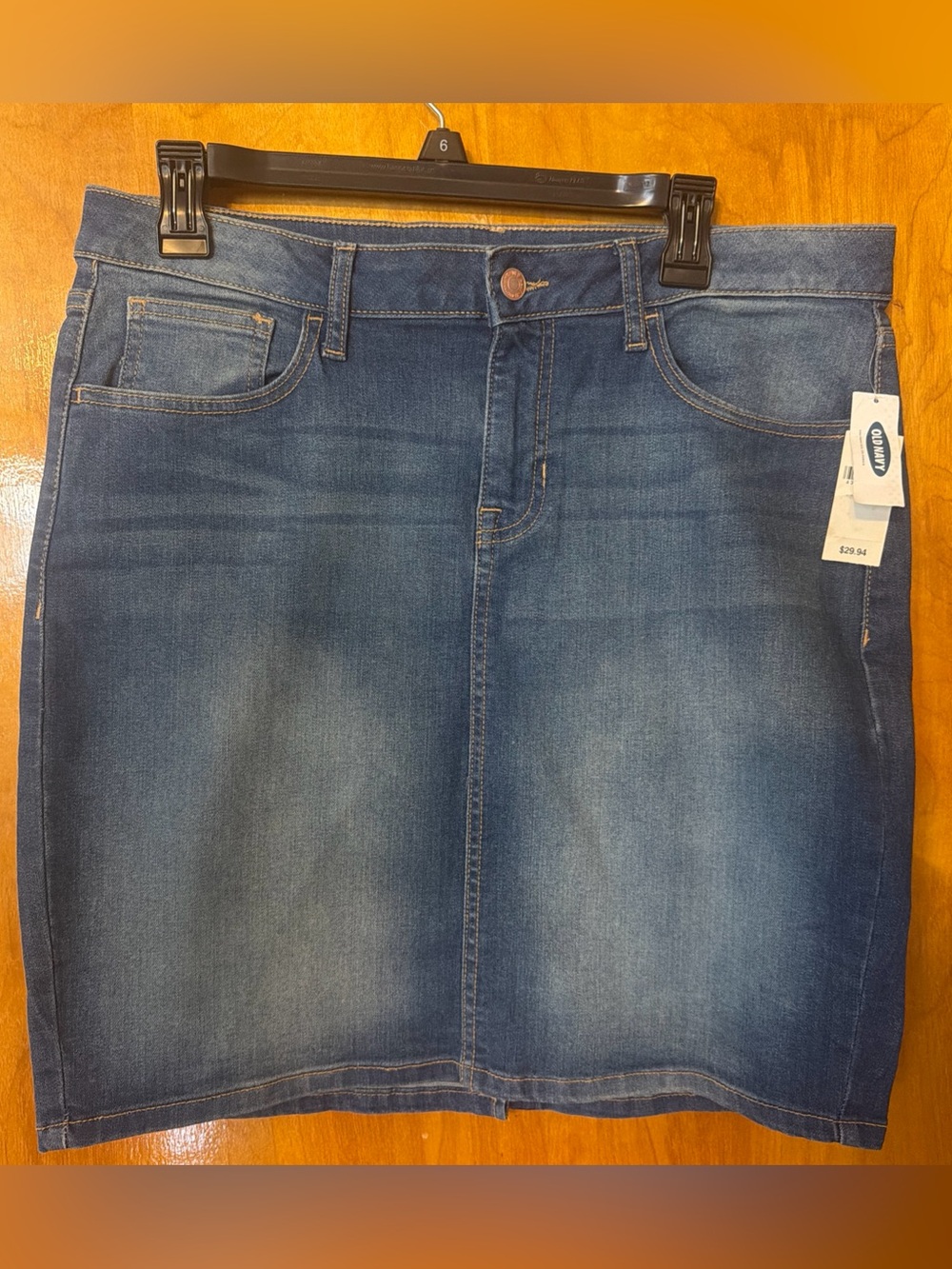 Old Navy womens Dark Blue Denim Skirt NWT SZ 12
